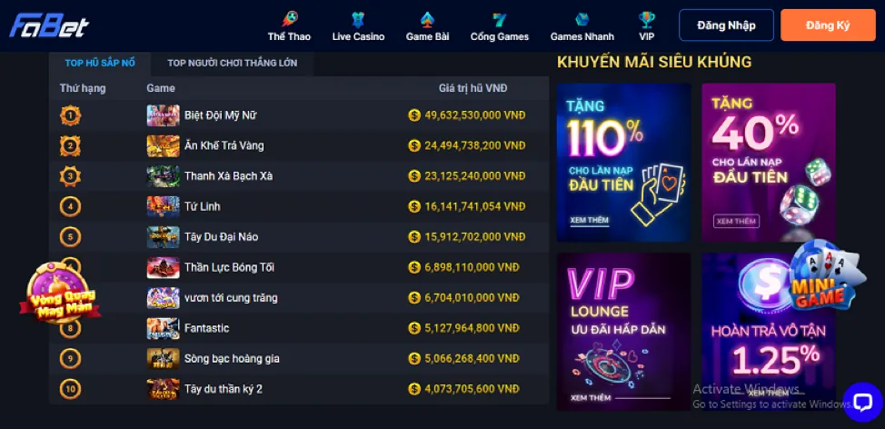 Khuyến mãi Đá Gà bwin